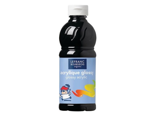 [90257954 1407817] LEFRANC Acrylfarbe Glossy 500 ml, Schwarz