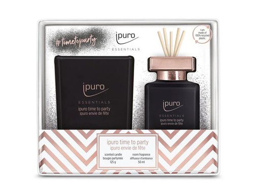 [90258049 1451735] ipuro Duftkerze und Duftstäbchen Time to Party 50 ml + 125 g