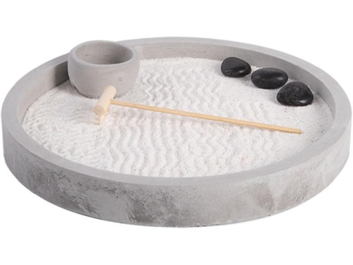 [90258128 1422401] Esschert Design Aufsteller Zen Garten rund 24.2 x 4 cm