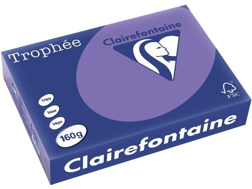 [90258199 1400001] Clairefontaine Kopierpapier Trophée Colored Copy FSC A4, Violett, 160 g/m²