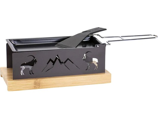 [90258428 1433235] Kadastar Teelicht-Raclette Steinbock Anthrazit/Hellbraun