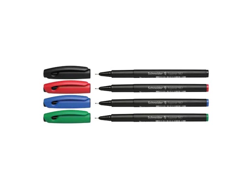 [90258588 1399786] Schneider Topliner 967 0.4 mm, Mehrfarbig, 4 Stück