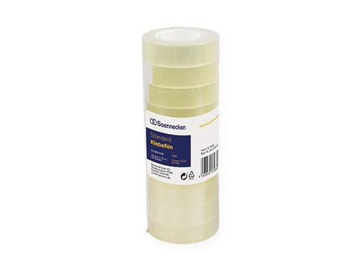 [90258598 1398658] Soennecken Klebeband 10 Stück, 15 mm x 33 m, Transparent