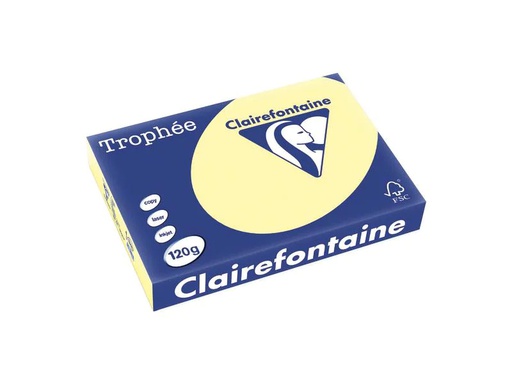 [90258689 1400005] Clairefontaine Kopierpapier TrophéeColoredCopy FSC A4, Gelb,120 g/m²