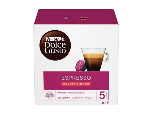 [90258922 1438458] Nescafé Kaffeekapseln Dolce Gusto Espresso Decaf Red 16 Stück