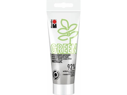 [90259107 1424834] Marabu Bastelfarbe Alkydfarbe Green Metallic-Silber, 100 ml