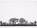 Kadastar Tischset Bergchilbi 33 cm x 45 cm, Schwarz/Weiss
