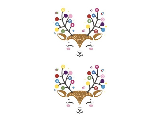 [90259570 1426094] Paper + Design Taschentücher Colourful Deer 1 Päckchen à 10 Taschentücher