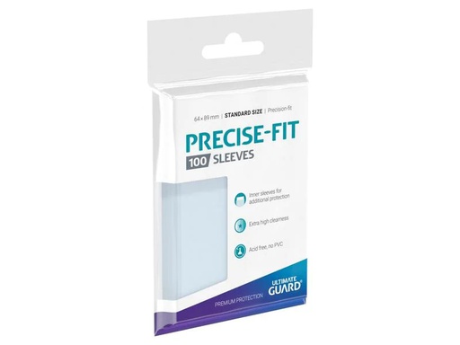 [90259711 1320019] Ultimate Guard Kartenhülle Precise-Fit Sleeves Transparent Standard 100