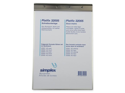 [90259865 1399576] Simplex Dokumentenhalter Platfix A3 hoch Schwarz