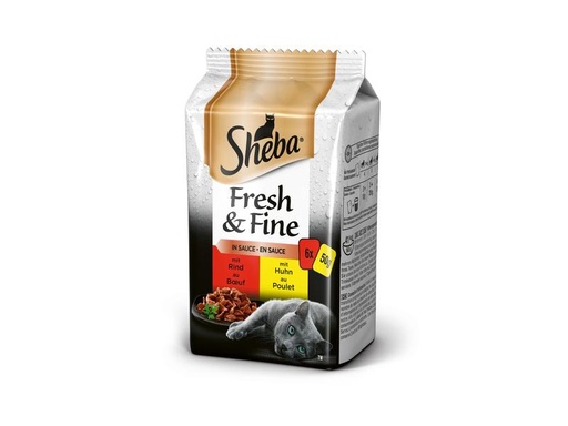 [90045130 564172] Sheba Nassfutter Fresh &amp; Fine in Sauce Komposition, 6 x 50 g