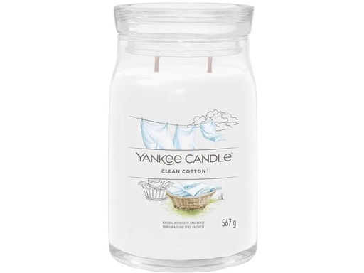 [90260426 1444450] Yankee Candle Signature Duftkerze Clean Cotton Signature Large Jar