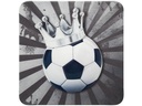 Sheepworld Glasuntersetzer Fussball 3D Grau/Weiss