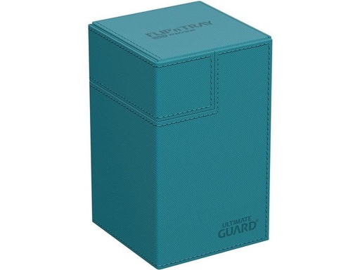 [90260501 1416600] Ultimate Guard Kartenbox Flip`n`Tray XenoSkin Monocolor 100+ Petrolblau
