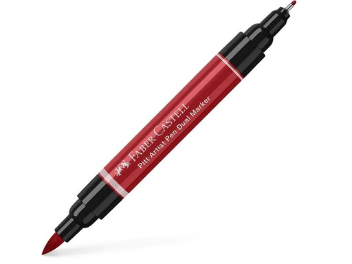 [90260517 1337900] Faber-Castell Tuschestift Pitt Artist Pen Dual Dunkelrot