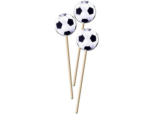 [90260575 1448084] Folat Kuchen-Topper Fussball 15 cm, 20 Stück, Schwarz/Weiss
