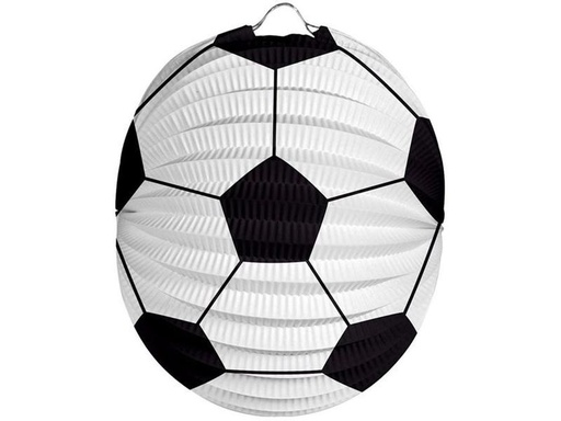 [90260619 1448072] Folat Lampion Fussball 22 cm, Schwarz/Weiss