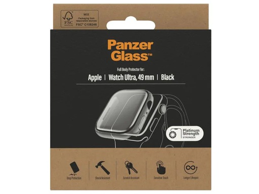 [90260636 1441988] Panzerglass Displayschutz Full Body Apple Watch Ultra (49 mm) Schwarz