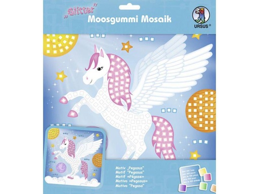 [90045223 809043] URSUS Moosgummi-Set Glitter Pegasus, Mehrfarbig