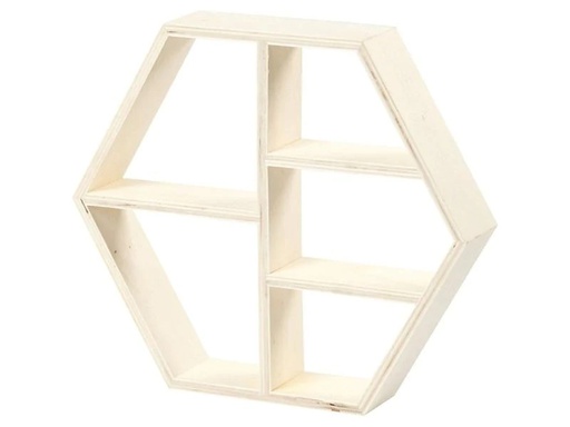 [90045288 700907] Creativ Company Holzartikel Holzregal Regal, 6-eck