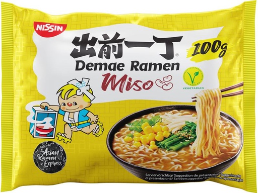 [90261381 1459284] Nissin Food Demae Ramen Nudelsuppe Miso Veggie 100 g