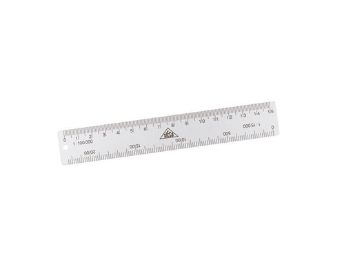 [90261435 1456864] Büromaterial Lineal Kartenmassstab 15 cm
