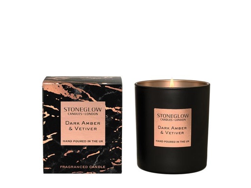 [90261467 1453966] Stoneglow Duftkerze Dark Amber &amp; Vetiver 220 g