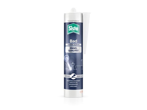 [90261500 1447885] Sista Dichtmasse Bad Profi-Qualität Silikon Transparent, 280 ml