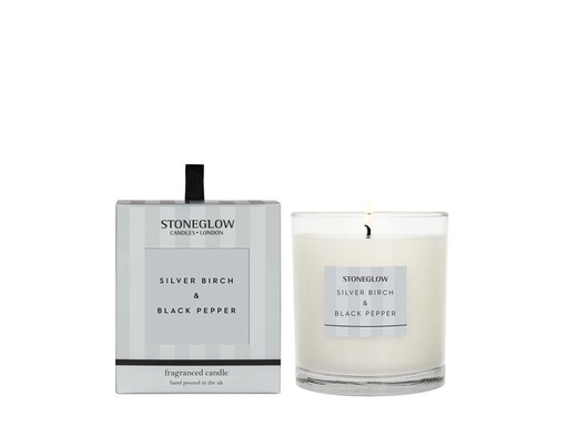 [90261562 1453994] Stoneglow Duftkerze Silver Birch &amp; Black Pepper 220 g