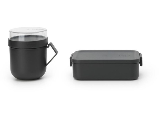 [90261632 1459967] Brabantia Lunchbox Make &amp; Take Dunkelgrau