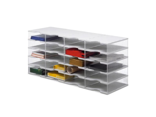 [90261899 1457723] Styro Dokumentenablage styropost Transparent, 20 Fächer