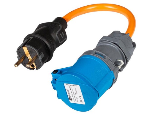 [90262162 1453019] Normrahmen Adapterkabel CEE16/3 - Schuko