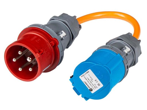 [90262181 1453020] Normrahmen Adapterkabel CEE16/3 - CEE16/5