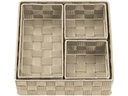 diaqua® Aufbewahrungskorb Irina 4 Stück, Beige