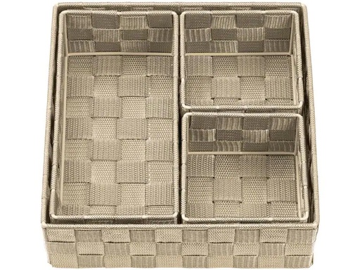[90262650 1462859] diaqua® Aufbewahrungskorb Irina 4 Stück, Beige