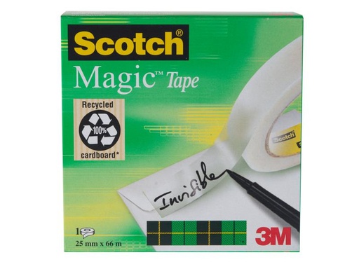 [90262689 1428572] Scotch Klebeband Magic 25 mm x 66 m, Transparent, 1 Rolle