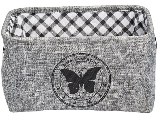 [90262712 1462861] diaqua® Aufbewahrungskorb Butterfly 28 x 19 x 16 cm, Grau