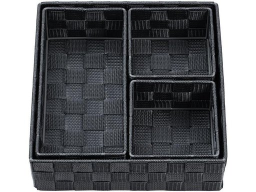 [90262863 1462860] diaqua® Aufbewahrungskorb Irina 4 Stück, Schwarz