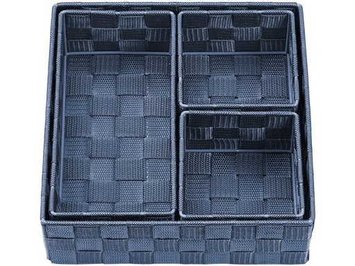 [90262871 1462858] diaqua® Aufbewahrungskorb Irina 4 Stück, Blau