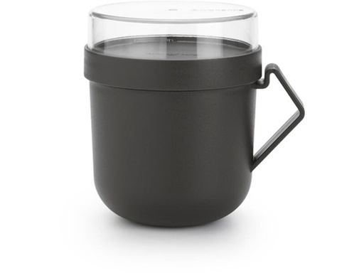 [90262884 1459954] Brabantia Suppenbehälter Make &amp; Take 600 ml, Dunkelgrau