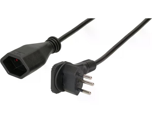 [90262931 1454107] Max Hauri Verlängerungskabel 1 m T13 - T12, Schwarz