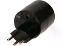 Max Hauri Reiseadapter Schuko – T12, Schwarz