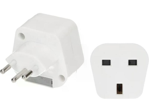 [90263010 1454105] Max Hauri Reiseadapter GB – CH, Weiss