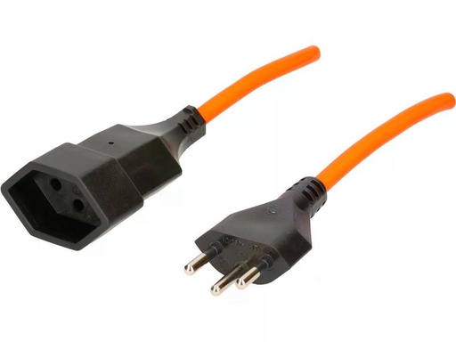 [90263095 1454125] Max Hauri Verlängerungskabel 10 m T13 - T12, Orange