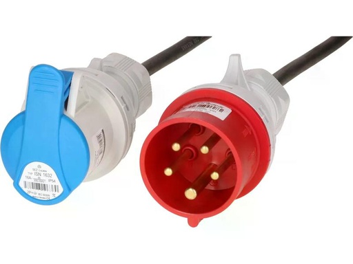 [90263098 1454106] maxCAMP Adapterkabel 1.5 m CEE16/3 - CEE16/5, Schwarz