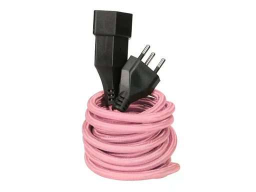 [90263138 1454111] maxTex Verlängerungskabel 3 m T13 - T12, Rosa