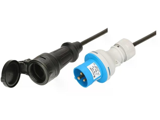 [90263191 1454122] maxCAMP Adapterkabel 0.5 m T23 - CEE16/3, IP44, Schwarz