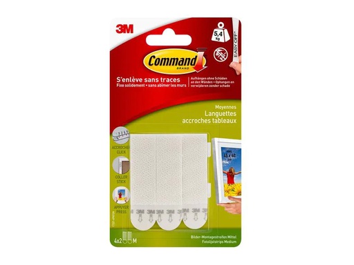 [90263545 294558] Command Klebepad Command M 5.4 kg, Weiss, 4 Set