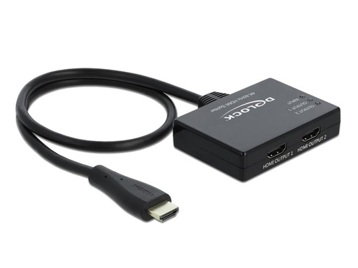 [90045570 1018374] Delock 2-Port Signalsplitter HDMI- 2x HDMI 4K 60 Hz