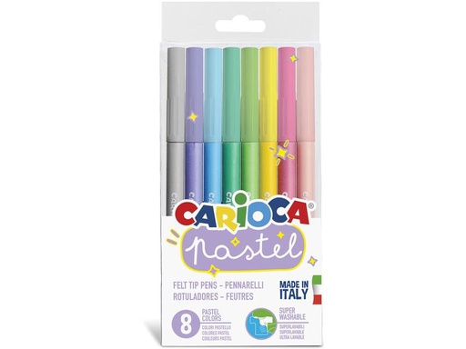 [90264233 1463534] Carioca Pastell 8 Stück, Mehrfarbig